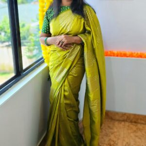 Vichithra Silk Sarees - Lemon Green