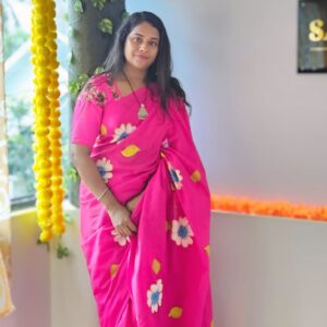 Elegant Flower Khadi Sarees -Khadi