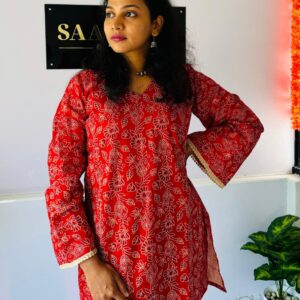 Pakisthani Short Kurti -Red
